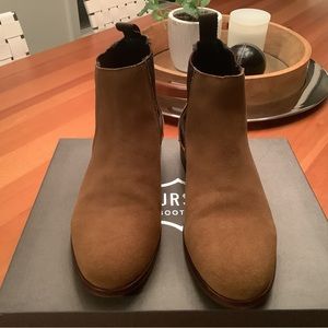 Thursday Boot Co Womens Honey Suede Duchess Handcrafted Bootie Size 10